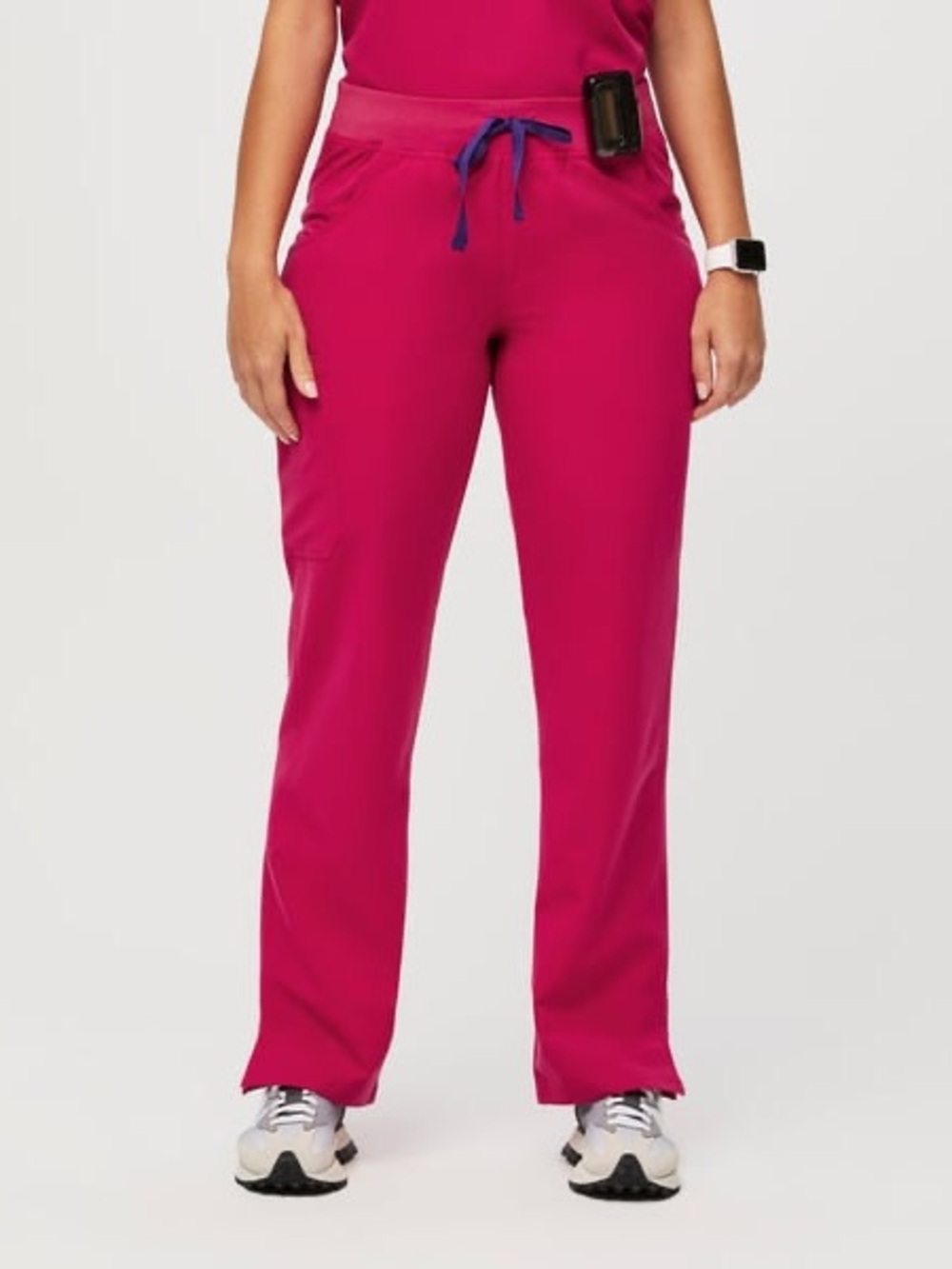 Figs Kade Cargo Scrub Pants in Ultra Rose Pink, Women’s size Small